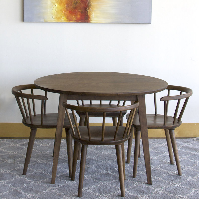 Corrigan Studio® Datto Mabel 5 Piece Solid Wood Dining Set & Reviews